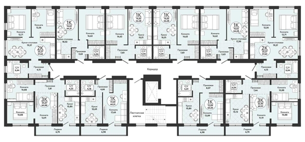 
  Продается 2-комн. квартира, 57.63 м², ЖК Одоевский, дом 4
. Фото 1.