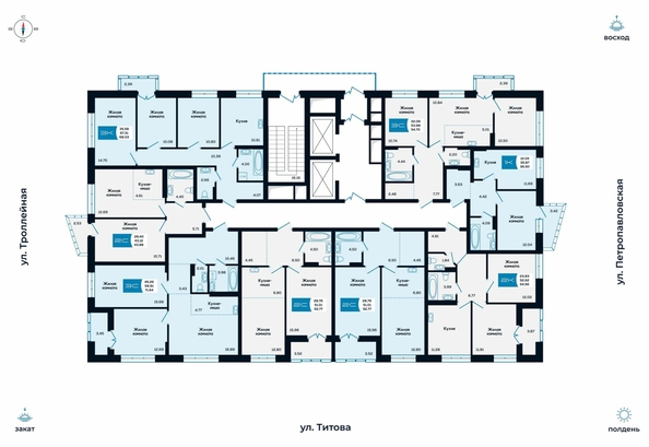 
  Продается 3-комн. квартира, 71.64 м², ЖК Салют, дом 1
. Фото 1.