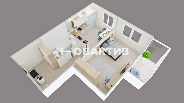 
  Продается 1-комн. квартира, 46.9 м², Приморская ул, д. 5
. Фото 2.