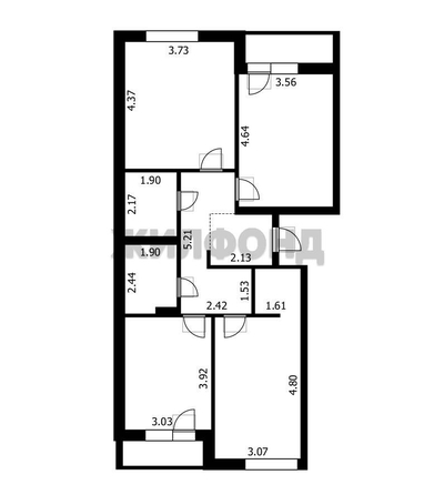 
  Продается 3-комн. квартира, 83.4 м², генерал-майора Рожкина А.Н. ул, д. 12
. Фото 2.