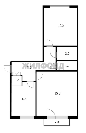 
  Продается 2-комн. квартира, 44 м², Микрорайон ул, д. 54
. Фото 10.