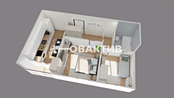 
  Продается 2-комн. квартира, 41.7 м², Крылова ул, д. 64Б
. Фото 2.