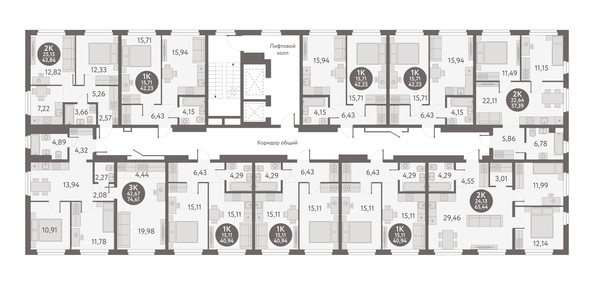 
  Продается 2-комн. квартира, 57.39 м², ЖК Первый на Титова
. Фото 1.
