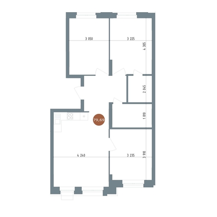 
  Продается 4-комн. квартира, 79.69 м², ЖК 19/56 Кварталы Телецентра, сек 6
. Фото 1.