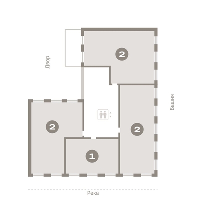 
  Продается 1-комн. квартира, 61.36 м², ЖК На Декабристов, дом 6-2
. Фото 16.