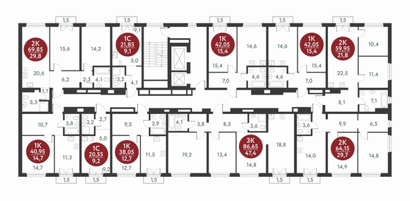
  Продается 2-комн. квартира, 59.95 м², ЖК Скандинавские кварталы, дом 1
. Фото 1.