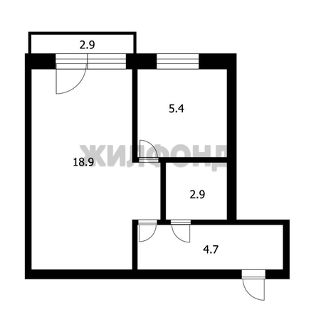 
  Продается 1-комн. квартира, 31.9 м², Ленина ул, д. 96
. Фото 6.