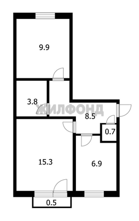 
  Продается 2-комн. квартира, 45.6 м², Ленина ул, д. 41
. Фото 5.