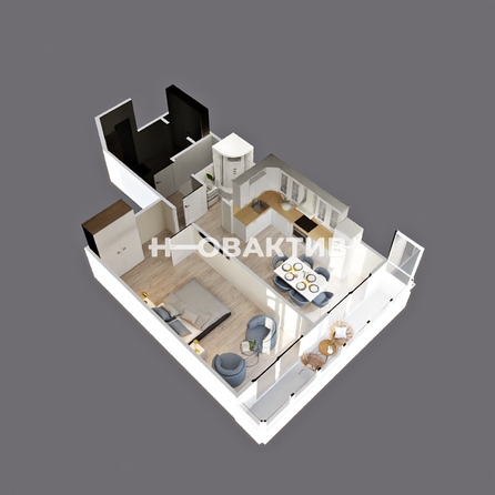 
  Продается 1-комн. квартира, 40.1 м², Николая Сотникова ул, д. 11
. Фото 28.