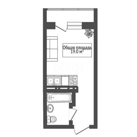 
  Продается студия, 19 м², Твардовского ул, д. 22/5
. Фото 1.