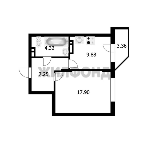 
  Продается 1-комн. квартира, 39.3 м², Гоголя ул, д. 26
. Фото 6.
