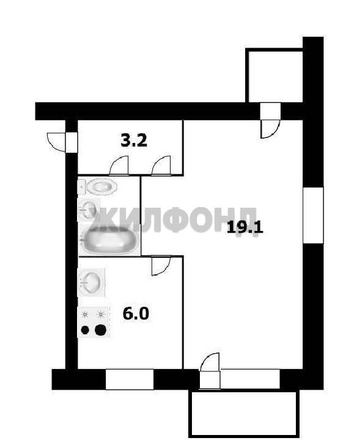 
  Продается 1-комн. квартира, 32.3 м², Дачная ул, д. 41а
. Фото 8.