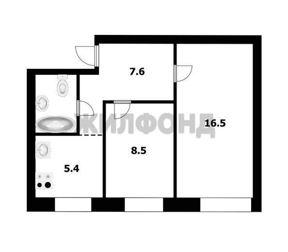 
  Продается 2-комн. квартира, 41.3 м², Солидарности ул, д. 16
. Фото 25.