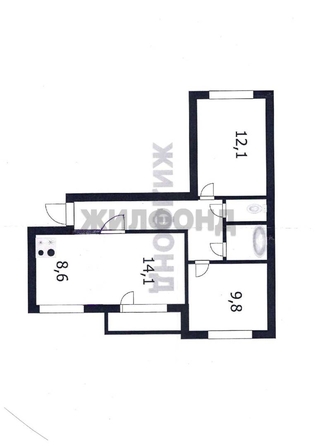 
  Продается 3-комн. квартира, 61.5 м², Сибирская ул, д. 51
. Фото 1.