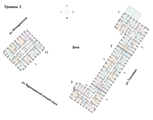 
  Продается 1-комн. квартира, 48.54 м², ЖК Страна.Тополевая, корпус 1
. Фото 1.