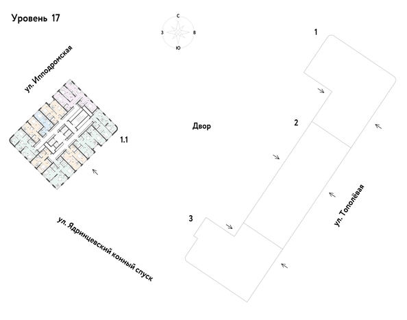 
  Продается 2-комн. квартира, 68.1 м², ЖК Страна.Тополевая, корпус 1
. Фото 1.