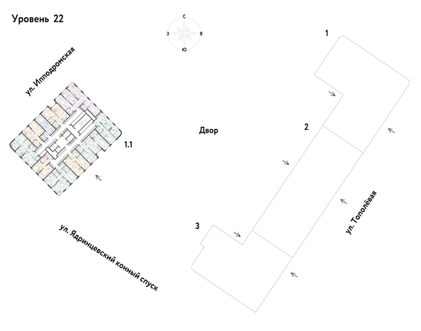 
  Продается 1-комн. квартира, 46.98 м², ЖК Страна.Тополевая, корпус 1
. Фото 1.