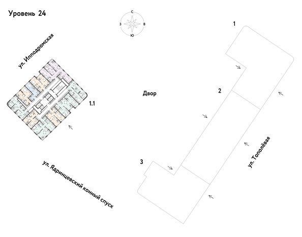
  Продается 3-комн. квартира, 87.45 м², ЖК Страна.Тополевая, корпус 1
. Фото 1.