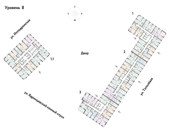 
  Продается 2-комн. квартира, 66.96 м², ЖК Страна.Тополевая, корпус 2
. Фото 1.