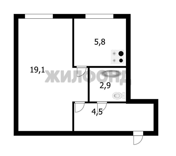 
  Продается 1-комн. квартира, 32.3 м², Объединения ул, д. 82
. Фото 18.