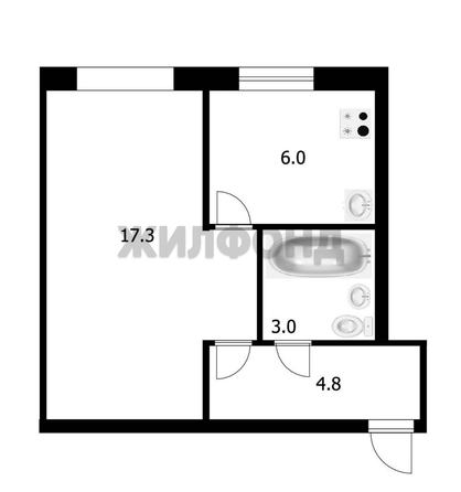 
  Продается 1-комн. квартира, 31.1 м², Танковая ул, д. 37
. Фото 6.