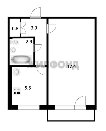 
  Продается 1-комн. квартира, 30.5 м², Киевская ул, д. 23
. Фото 3.