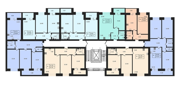 
  Продается 2-комн. квартира, 56.15 м², ЖК Квартал на Большой, дом 1
. Фото 1.
