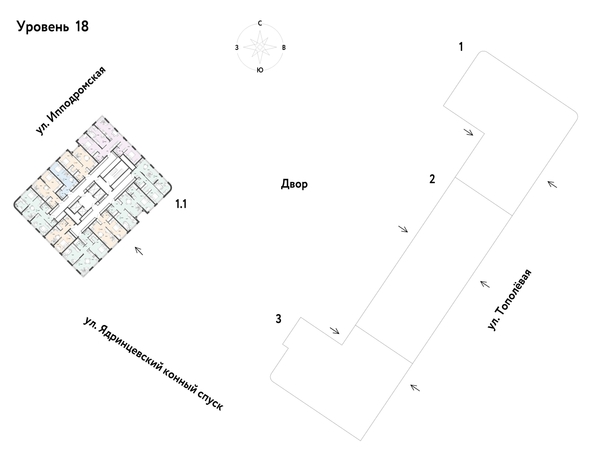 
  Продается 2-комн. квартира, 62.02 м², ЖК Страна.Тополевая, к 1
. Фото 1.