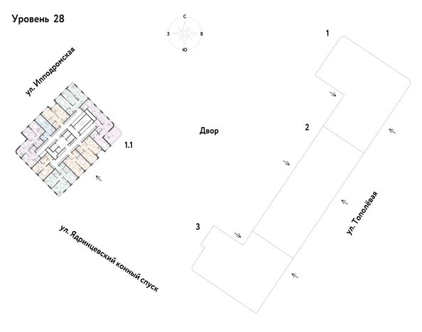 
  Продается 3-комн. квартира, 83.93 м², ЖК Страна.Тополевая, корпус 1
. Фото 1.