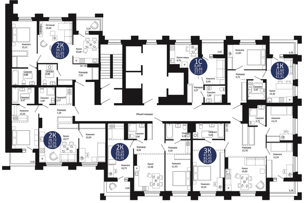 
  Продается 2-комн. квартира, 63.23 м², ЖК Первый на Рябиновой
. Фото 1.