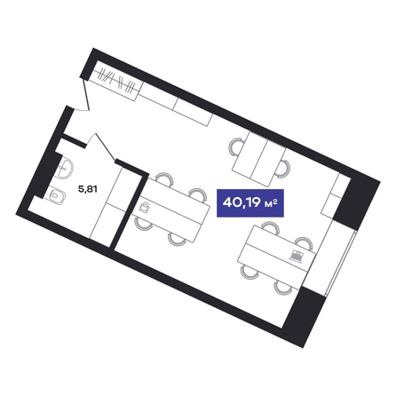 
  Продается универсальное помещение, 40.04 м², АО GAGARIN CITY (Гагарин Сити)
. Фото 2.