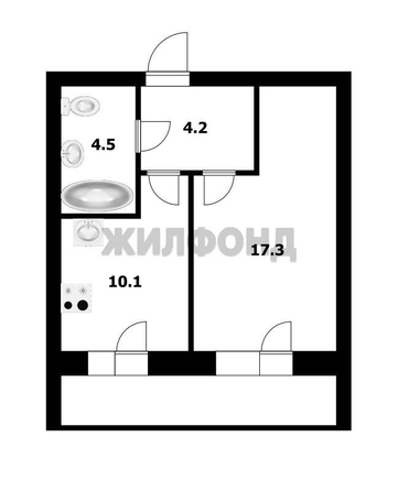 
  Продается 1-комн. квартира, 36.1 м², Тюленина ул, д. 20
. Фото 22.