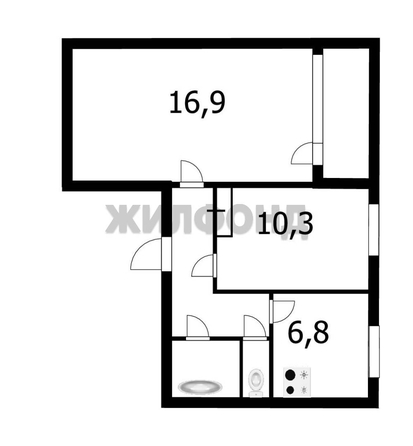 
  Продается 2-комн. квартира, 42.9 м², Фрунзе ул, д. 59/1
. Фото 16.