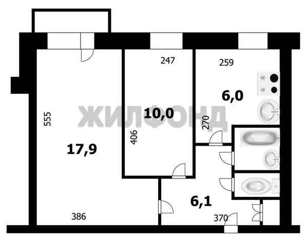 
  Продается 2-комн. квартира, 45 м², Народная ул, д. 28/1
. Фото 13.
