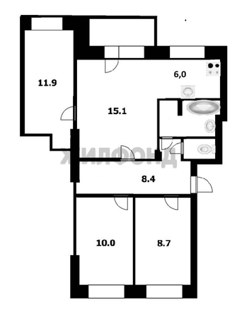 
  Продается 4-комн. квартира, 64.3 м², Дуси Ковальчук ул, д. 181а
. Фото 32.