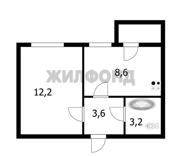
  Продается 1-комн. квартира, 27.6 м², Ленина ул, д. 27
. Фото 15.