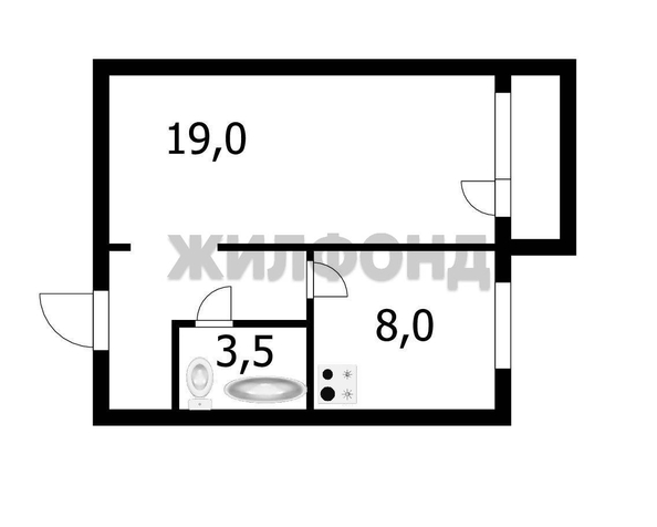 
  Продается 1-комн. квартира, 37.1 м², Ключ-Камышенское Плато ул, д. 13
. Фото 12.