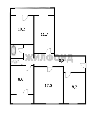 
  Продается 4-комн. квартира, 71.9 м², Молодости ул, д. 46
. Фото 12.