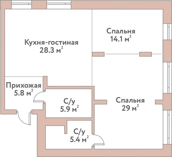 
  Продается 3-комн. квартира 88.5 м², в ЖК Флора и Фауна, 18а. Фото 1.