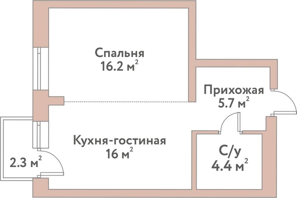 
  Продается 2-комн. квартира 42.3 м², в ЖК Флора и Фауна, 18а. Фото 1.