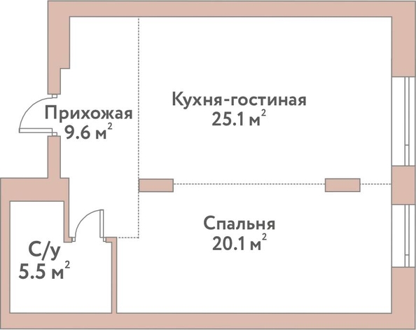 
  Продается 2-комн. квартира 60.3 м², в ЖК Флора и Фауна, 18а. Фото 1.