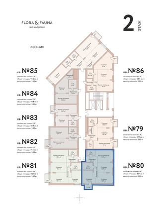 
  Продается 4-комн. квартира 83.1 м², в ЖК Флора и Фауна, 18а. Фото 3.