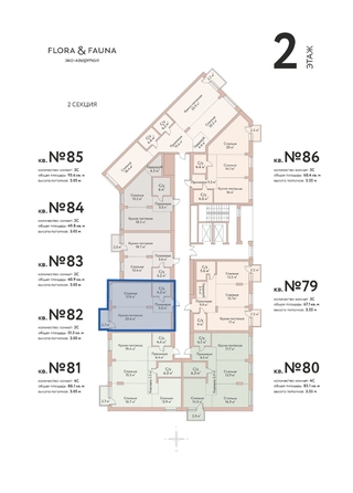 
  Продается 2-комн. квартира 51.3 м², в ЖК Флора и Фауна, 18а. Фото 3.