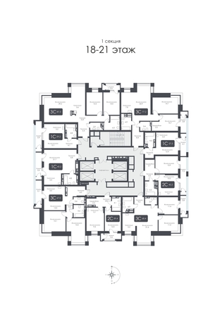 
  Продается 3-комн. квартира, 64.4 м², ЖК CITY TOWERS (Сити Тауэрс)
. Фото 37.
