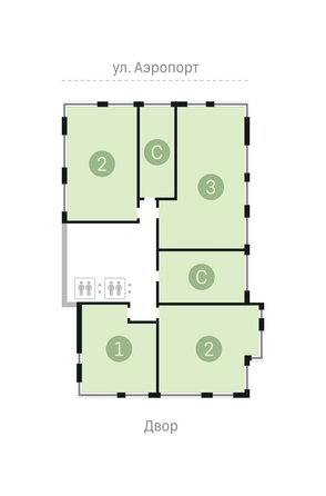 
  Продается 1-комн. квартира, 49.4 м², ЖК Авиатор, дом 1-2
. Фото 9.