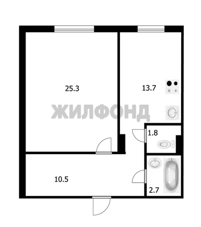 
  Продается 1-комн. квартира, 54 м², В. Высоцкого ул, д. 62
. Фото 11.