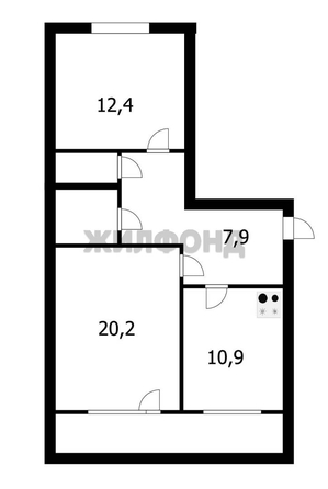 
  Продается 2-комн. квартира, 59 м², Петухова ул, д. 156
. Фото 31.