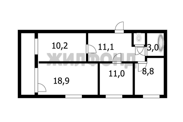 
  Продается 3-комн. квартира, 64.1 м², Школьная ул, д. 7
. Фото 15.