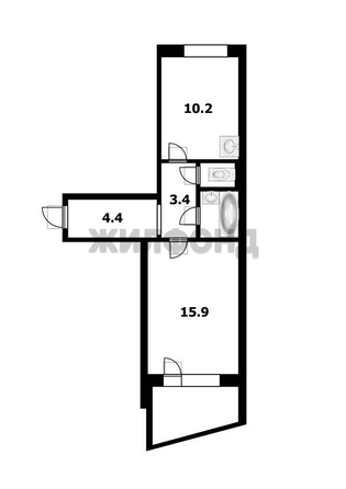 
  Продается 1-комн. квартира, 37.6 м², Связистов ул, д. 15
. Фото 22.