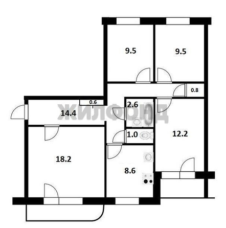 
  Продается 4-комн. квартира, 77.4 м², Троллейная ул, д. 132
. Фото 20.